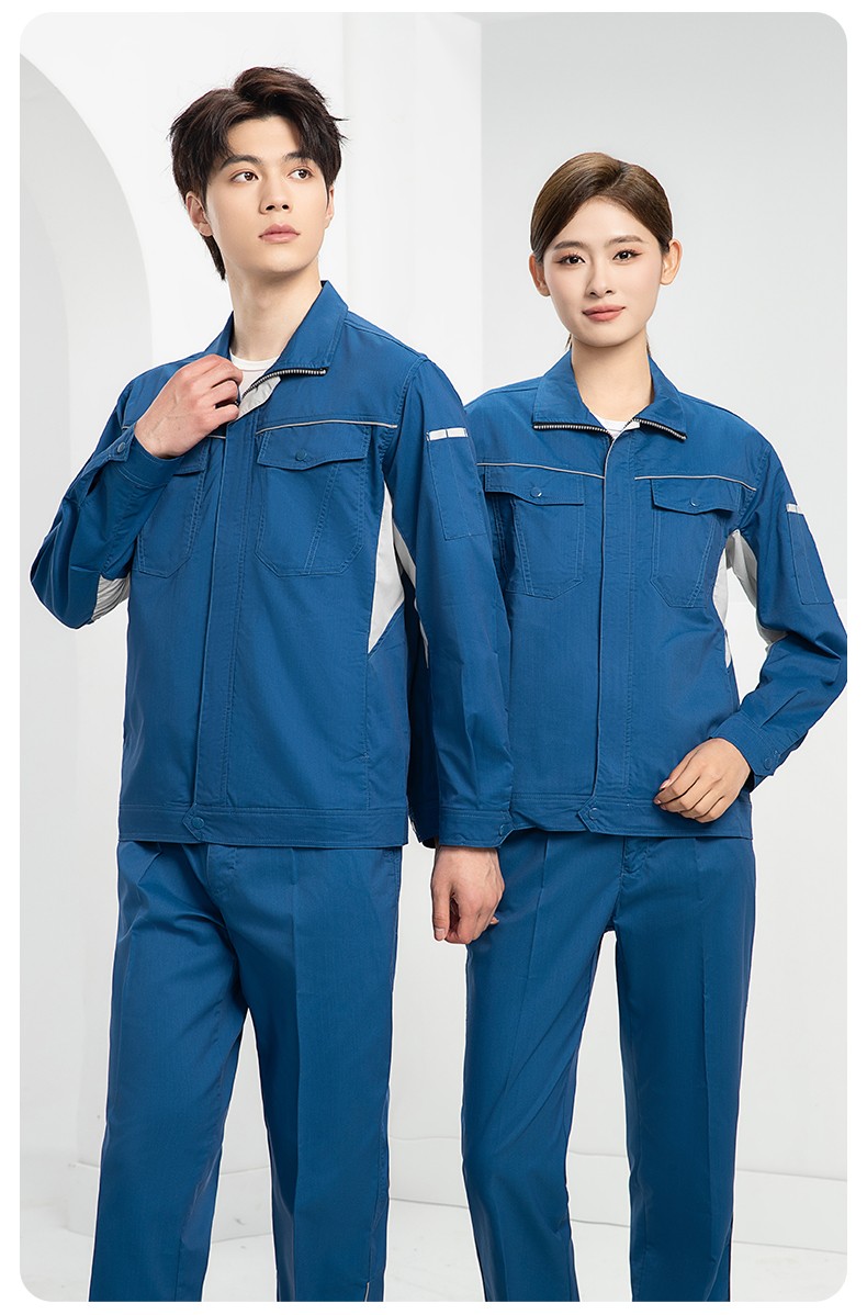DL237D 夏季彈力竹纖維工作服套裝定制吸濕排汗透氣長(zhǎng)短袖薄款電工勞保服(圖18)