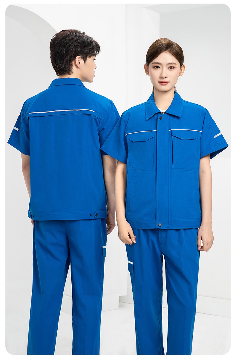 DM242X 夏季長(zhǎng)袖工作服男套裝耐磨工廠車間廠服建筑施工勞保服汽修服定制(圖15)