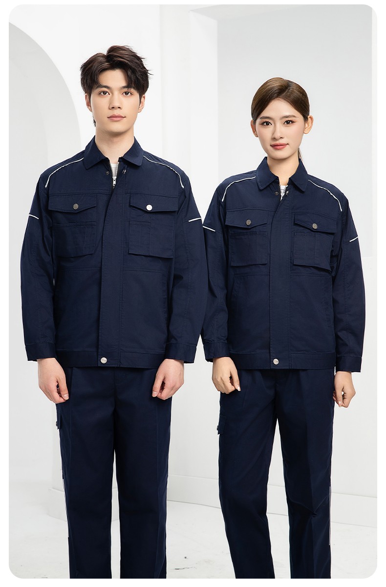 DM2315X 夏季工作服長(zhǎng)袖透氣吸濕排汗薄款套裝勞保服建筑工程服上衣定制(圖17)