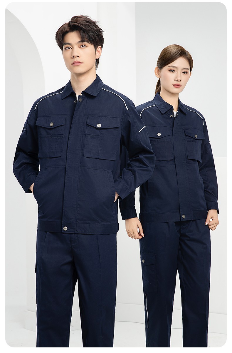 DM2315X 夏季工作服長(zhǎng)袖透氣吸濕排汗薄款套裝勞保服建筑工程服上衣定制(圖18)