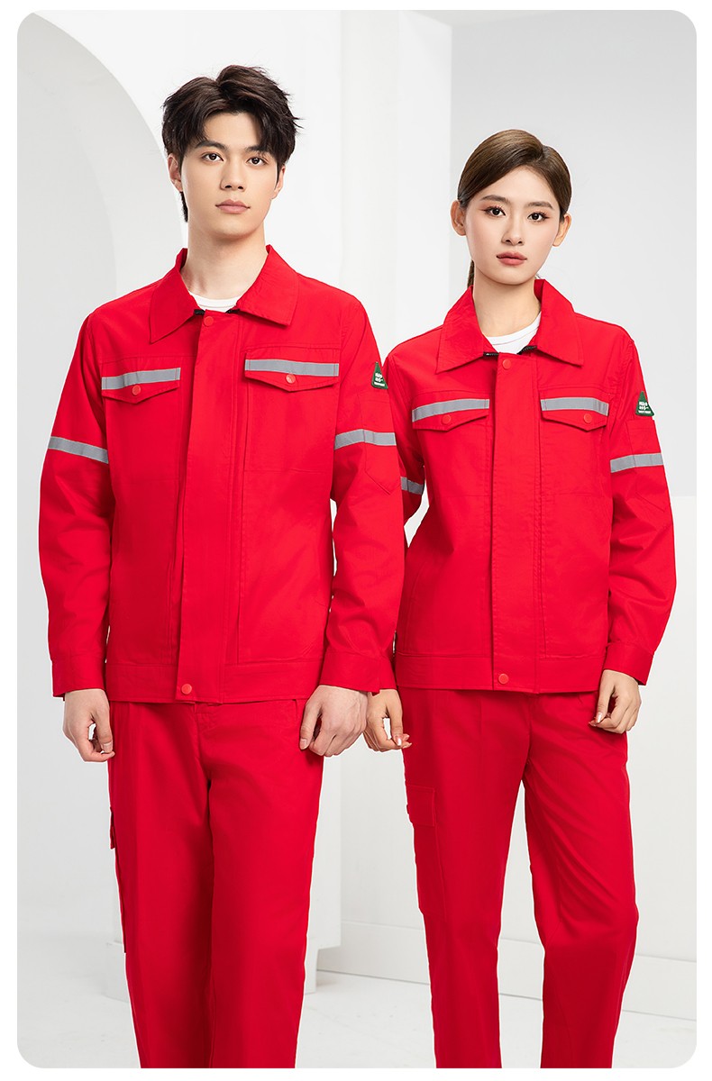 QM2091D 夏季工作服套裝男純棉長(zhǎng)短袖薄款反光海油工程工裝機(jī)電焊工勞保服(圖25)