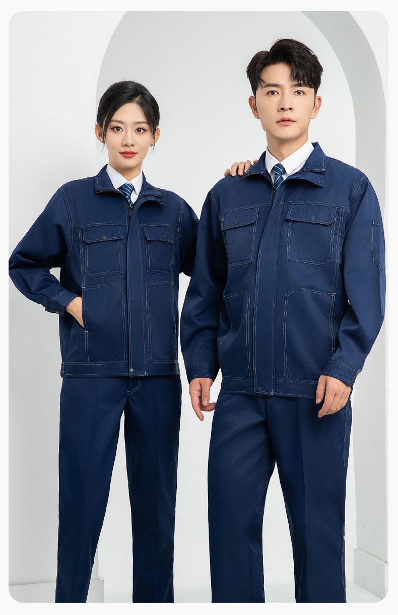 LJ-9701SF 春秋防酸堿防靜電勞保工作服套裝化工廠(chǎng)加油站工裝定制(圖14)
