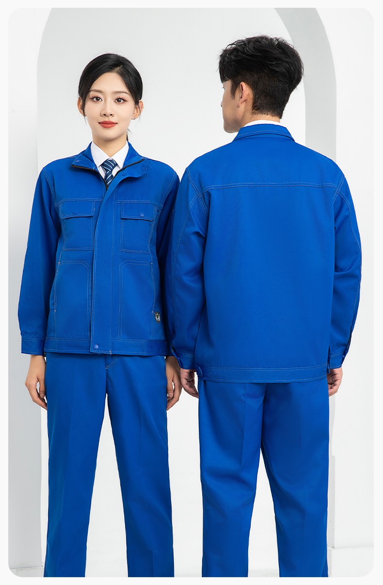 LJ-9701SF 春秋防酸堿防靜電勞保工作服套裝化工廠(chǎng)加油站工裝定制(圖17)