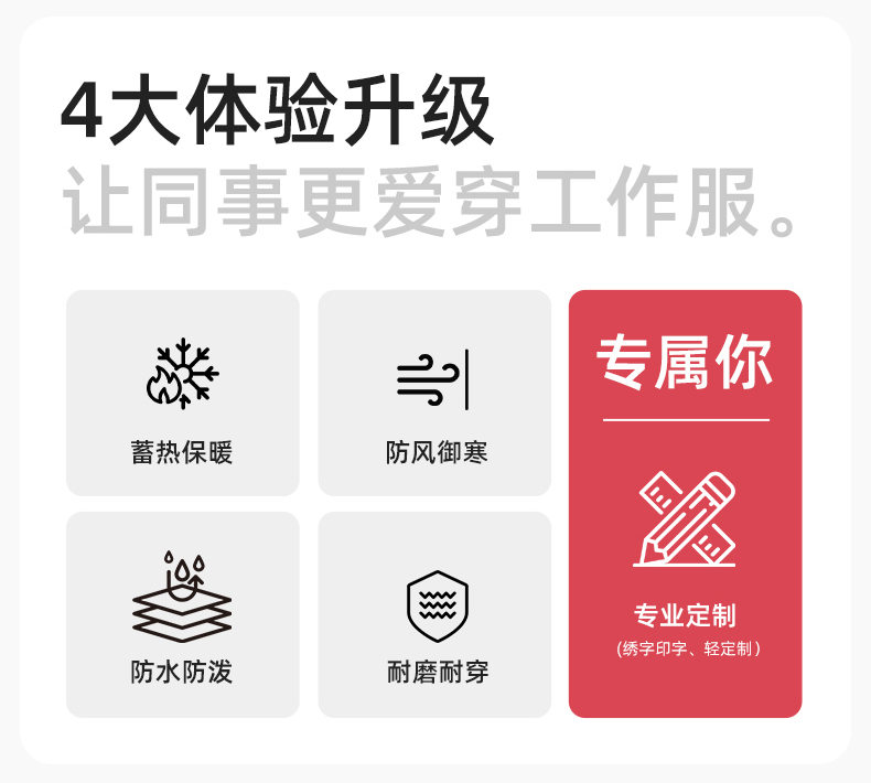 RH-60953 冬季可拆卸羽絨內(nèi)膽三合一沖鋒衣毛領帽子防風防雨登山騎行服定制(圖2)