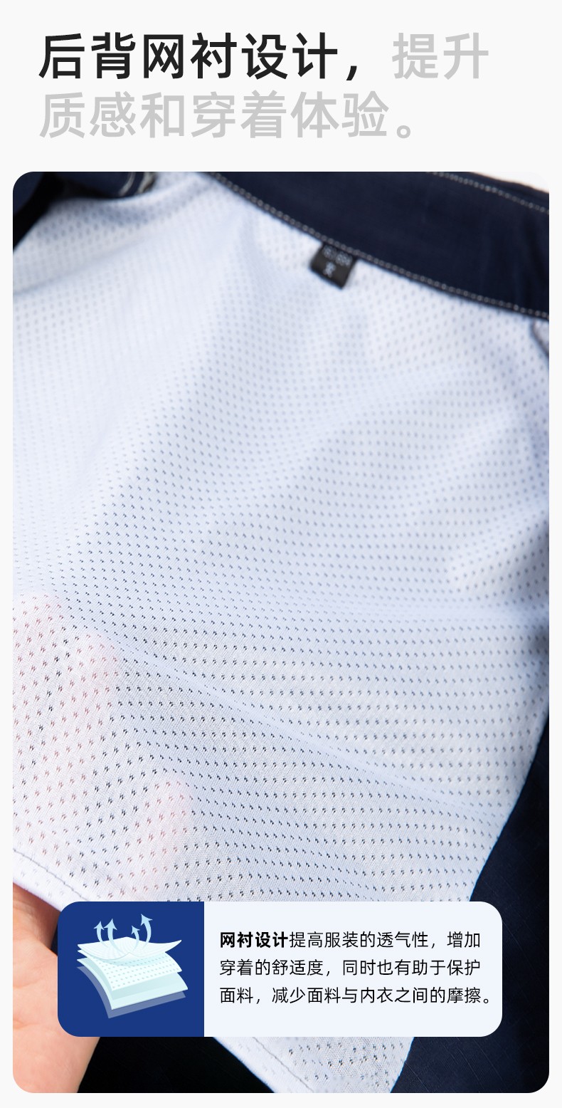 DM8051 長(zhǎng)袖秋冬加厚工作服定制印字男耐磨外套加厚冬季帶里襯勞保服上衣(圖4)