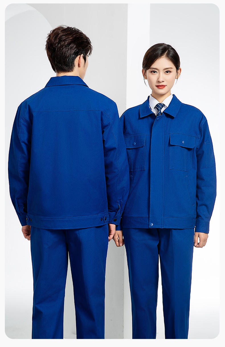 RD-8013 純棉電焊工作服套裝男秋冬款耐磨加厚車(chē)間汽車(chē)修理廠服勞保服工裝(圖19)