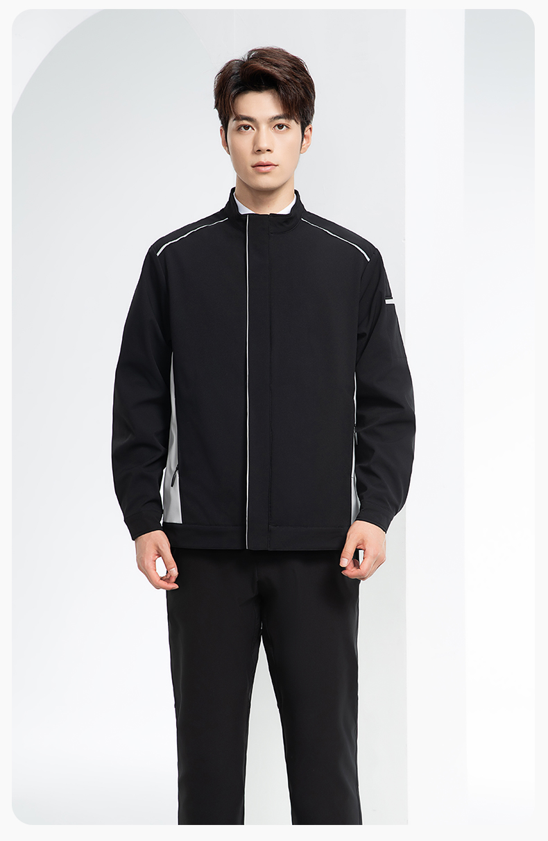 YJ-5608XM 軟殼沖鋒衣工作服春秋套裝男純色防風(fēng)工裝企業(yè)團體服機修服定制(圖18)