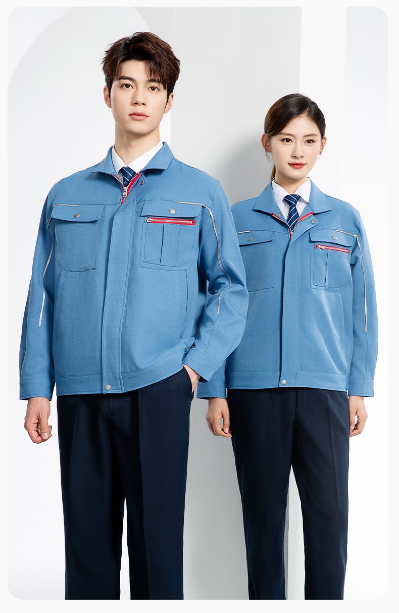 LJ-680012 秋冬高端防靜電工作服套裝男電力電工工程服電子廠勞保服上衣廠服(圖19)
